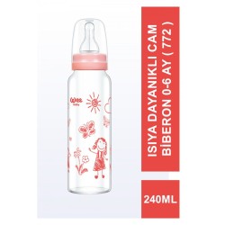 Wee Baby  Isıya Dayanıklı Cam Biberon 0-6 Ay 180 ml ( 771 )