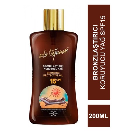 Eda Taşpınar Bronzlaştırıcı Koruyucu Yağ SPF15 200 ml