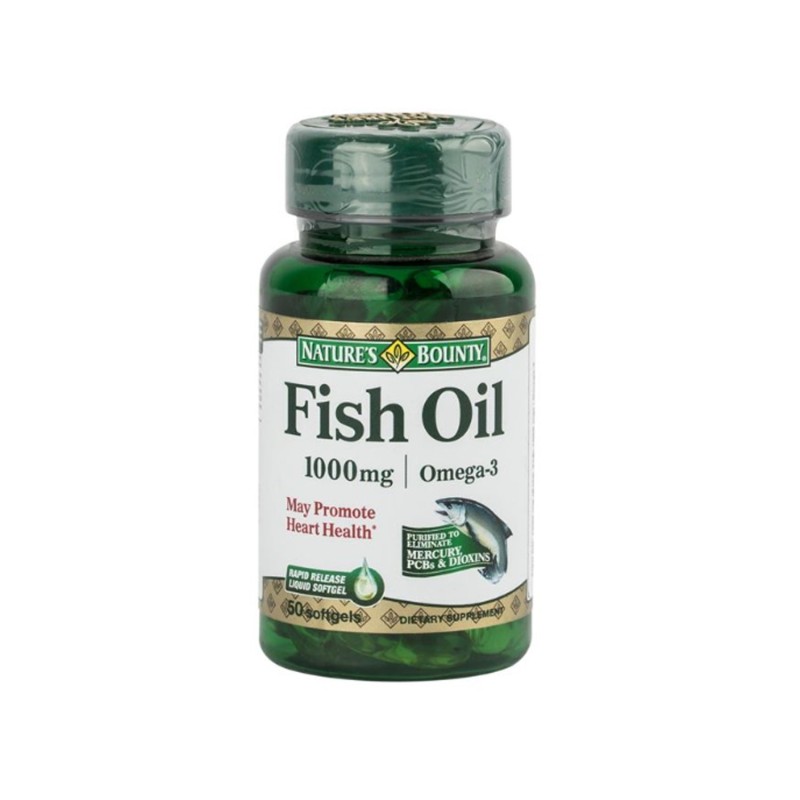 Nature's Bounty Fish Oil Omega-3 1000 Mg 50 Softgel