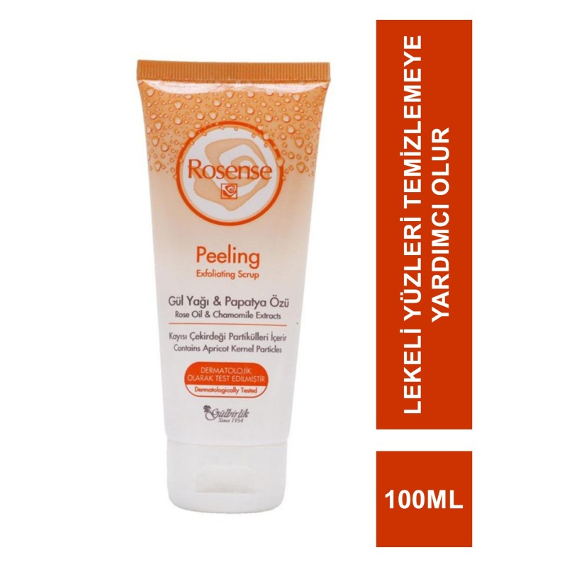 Rosense Gül yağı ve Papatya Özlü Peeling 100ml Rosense Gül yağı ve Papatya Özlü Peeling 100ml