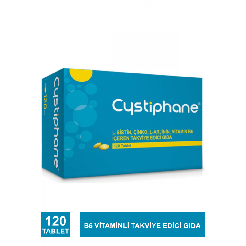 Biorga Cystiphane L-Sistin, Çinko, L-Arjinin, Vitamin B6 İçeren Takviye Edici Gıda 120 tablet