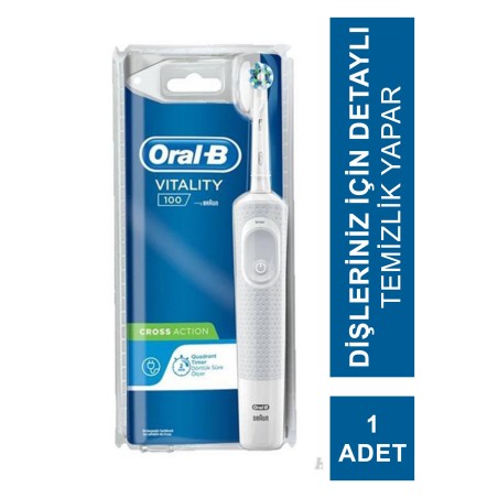 Oral-B Vıtalıty 100 Cross Action White Elektrikli Diş Fırçası Beyaz