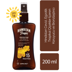 Hawaiian Tropic Tropical Dry Koruyucu ve Bronzlaştırıcı Yağ Spf 15 200 ml