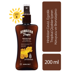 Hawaiian Tropic Tropical Dry Koruyucu ve Bronzlaştırıcı Yağ Spf 8 200 ml