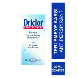 Driclor Roll On Applicator 20ml / Terlemeye karşı Antiperspirant x 2 ADET