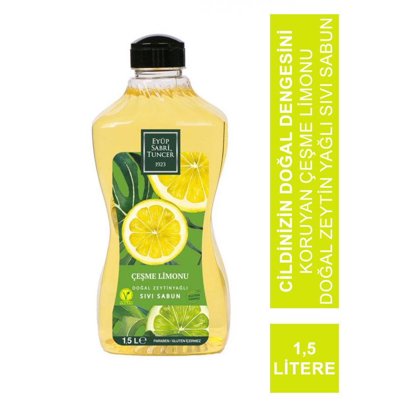 Eyüp Sabri Tuncer Doğal Zeytinyağlı Sıvı Sabun Çeşme Limonu 1,5 Lt Eyüp Sabri Tuncer Doğal Zeytinyağlı Sıvı Sabun Çeşme Limonu 1,5 Lt