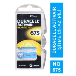 Duracell Activair İşitme Cihazı Pili 6'lı No: 675