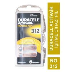 Duracell Activair İşitme Cihazı Pili 6'lı No: 312