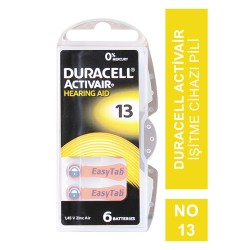 Duracell Activair İşitme Cihazı Pili 6'lı No: 13