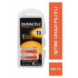 Duracell Activair İşitme Cihazı Pili 6'lı No: 13