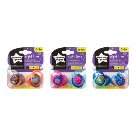 Tommee Tippee Night Time Orthodontic Emzik 2'li 0-6 Ay