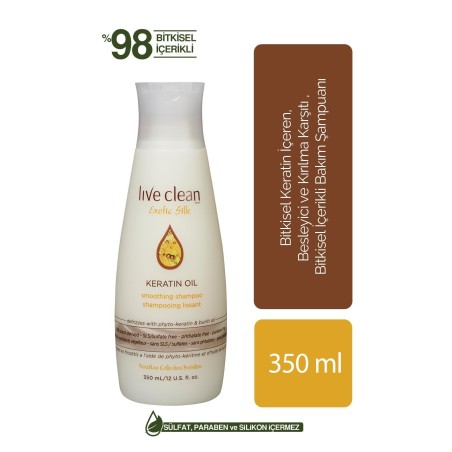 Live Clean Keratin Oil Shampoo 350 ml