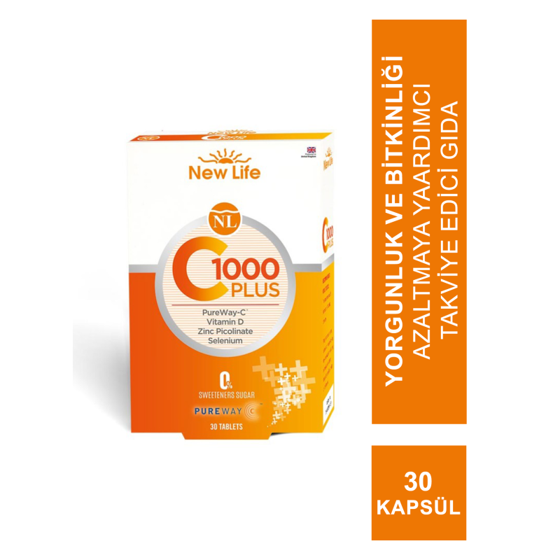 New Life C-1000 Plus Takviye Edici Gıda 30 Kapsül New Life C-1000 Plus Takviye Edici Gıda 30 Kapsül