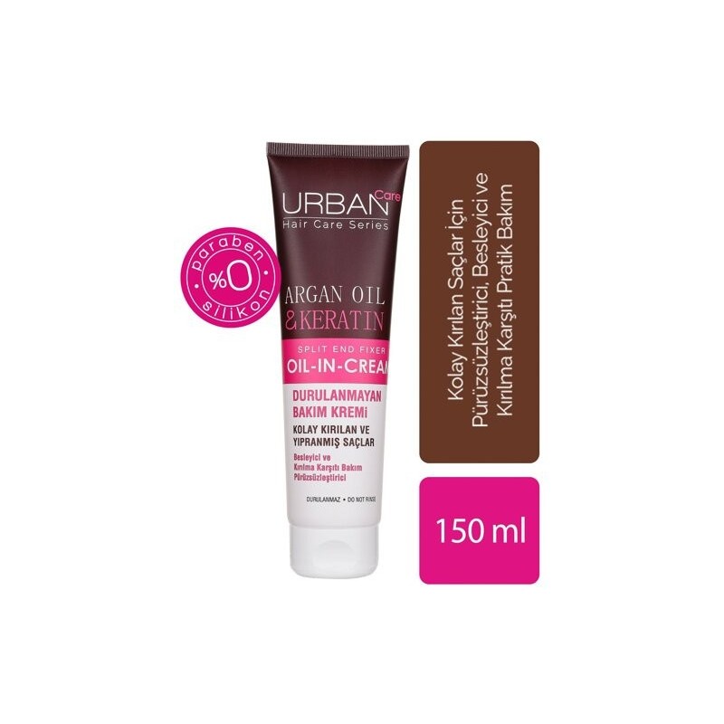 Urban Care Argan Oil & Keratin Durulanmayan Bakım Kremi 150 ml