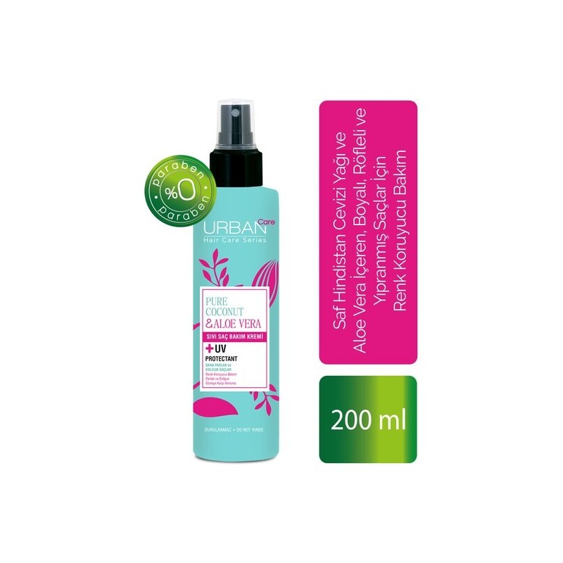 Urban Care Pure Coconut & Aloe Vera Sıvı Saç Bakım Kremi 200 ml