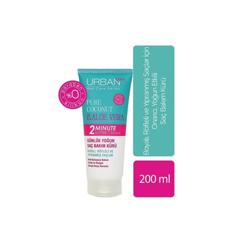 Urban Care Pure Coconut & Aloe Vera Günlük Yoğun Saç Bakım Kürü 200 ml