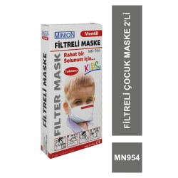 Minion Filtreli Çocuk Maske 2'li MN 954