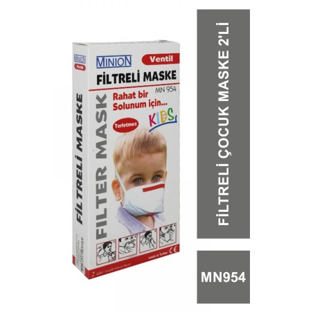Minion Filtreli Çocuk Maske 2'li MN 954