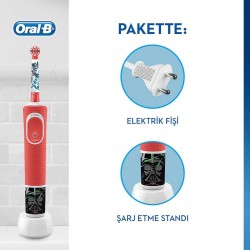 Oral-B D100 Vitality Cars Özel Seri Çocuklar İçin Şarj Edilebilir Diş Fırçası