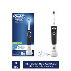 Oral-B D100 Vitality Cross Action Şarjlı Diş Fırçası - Siyah