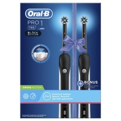 Oral-B Pro 790 Şarj Edilebilir Diş Fırçası Cross Action Siyah 2'li Avantaj Paketi