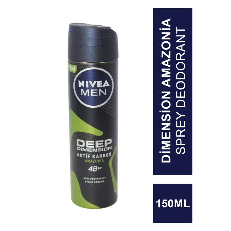 Nivea Deo Men Deep Dimension Amazonia Sprey Deodorant 150 ml Erkek