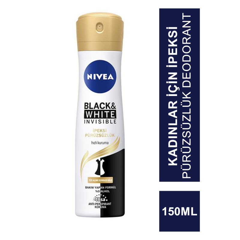 NIVEA Deodorant Kadın Invis.B&W İpeksi Pürüzsüzlük 150ml