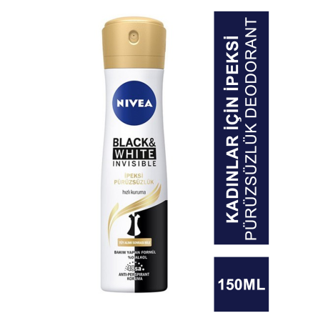 NIVEA Deodorant Kadın Invis.B&W İpeksi Pürüzsüzlük 150ml