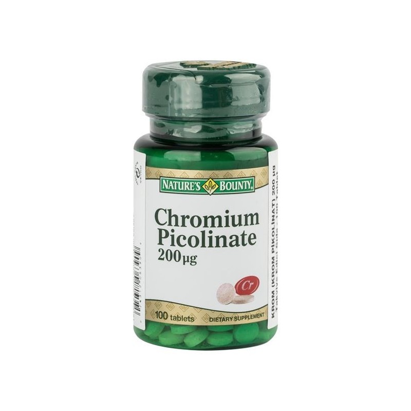 Nature's Bounty Chromium Picolinate 200mcg 100 Tablet Nature's Bounty Chromium Picolinate 200mcg 100 Tablet