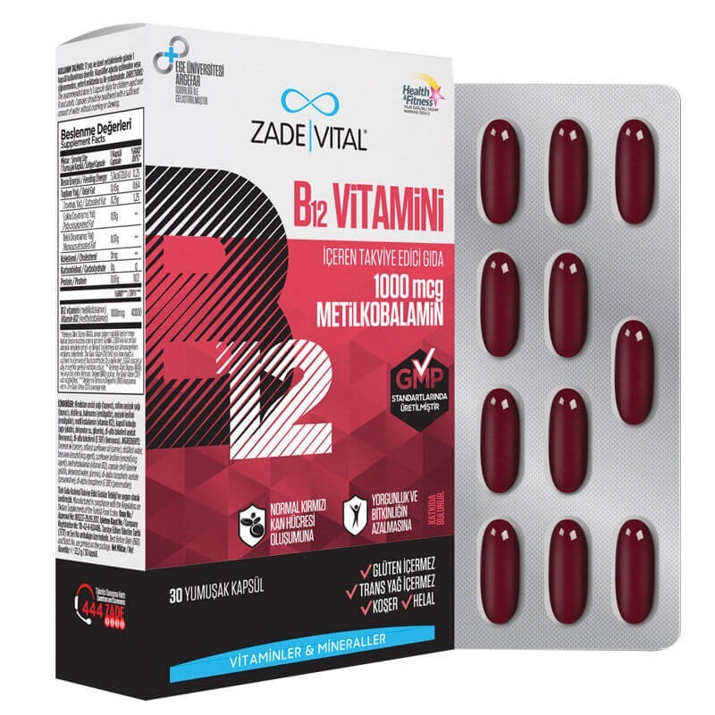 Zade Vital B12 Vitamini 30 Kapsül