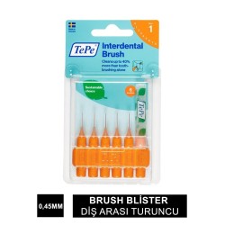 TEPE İnterdental Brush Blister Diş Arası Turuncu 0.45mm 6 lı