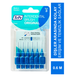 TEPE Blister Arayüz Diş Fırçası Mavi 0.6 mm 6 lı