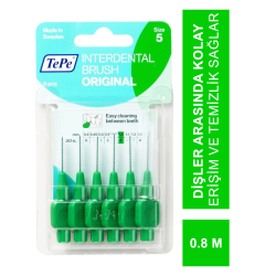 TEPE İnterdental Brush Arayüz Fırçası Yeşil 0.8 mm 6 lı
