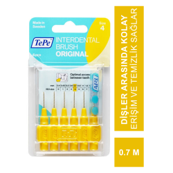 TEPE İnterdental Brush Blister Diş Arası Fırçası Sarı 0.7 mm 6 lı