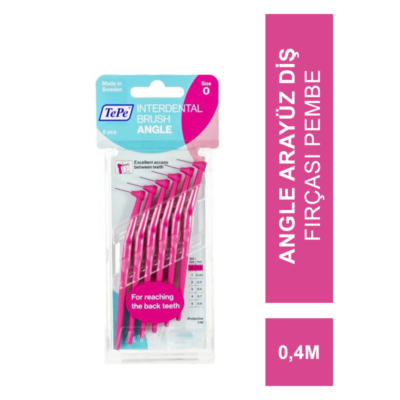 TEPE Angle Arayüz Diş Fırçası Pembe 0.4 mm 6 lı