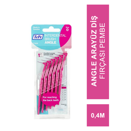 TEPE Angle Arayüz Diş Fırçası Pembe 0.4 mm 6 lı
