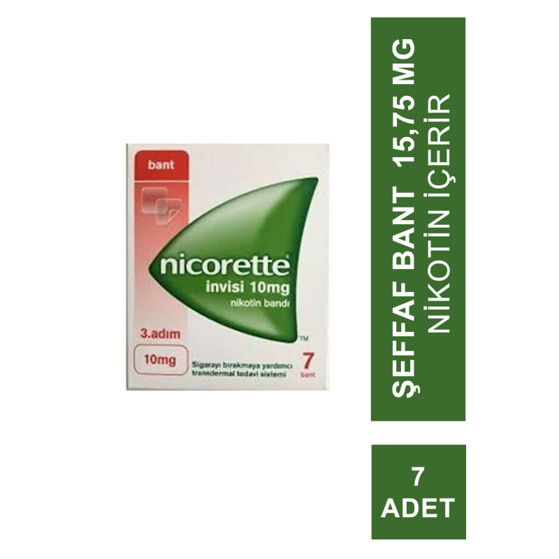 Nicorette İnvisi 3.Adım10 mg 7 Nikotin Bandı (S.K.T 08-2023)