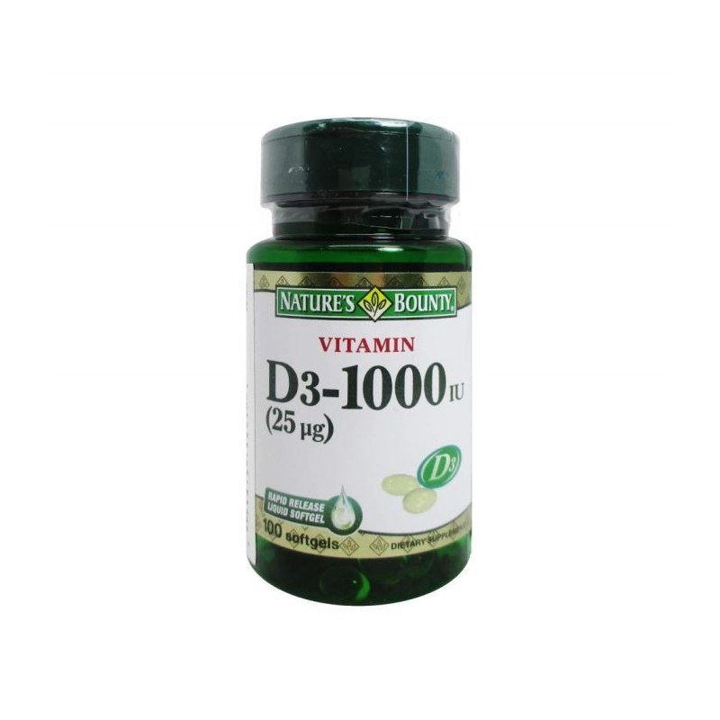 Nature's Bounty Vitamin D3 1000 IU 100 Softjel Nature's Bounty Vitamin D3 1000 IU 100 Softjel