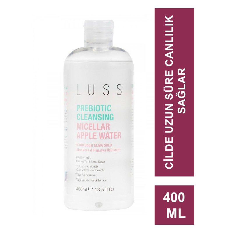 LUSS Prebiotic Cleansing Micellar Doğal Elma Suyu 400 ml