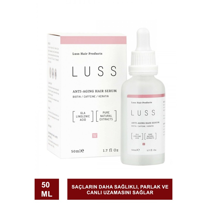 LUSS - Kadın Anti Aging Hair Serum - Saç Yoğunlaştırıcı Dökülme Karşıtı 50 ml
