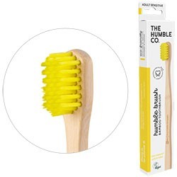 Humble Brush Ekolojik Bambu Hassas Diş Fırçası Yetişkin, Sarı