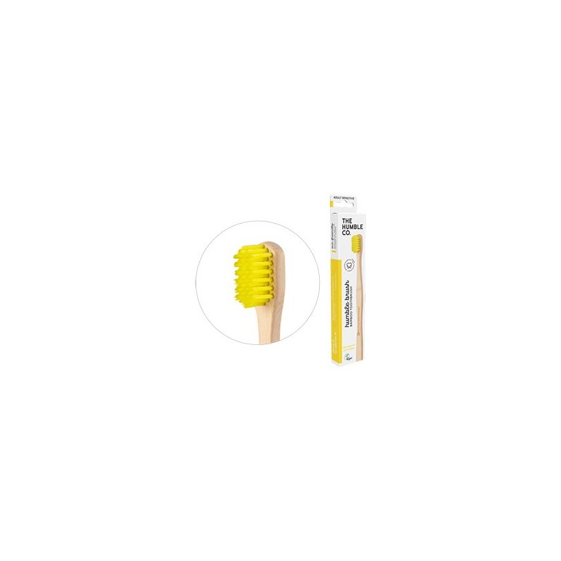 Humble Brush Ekolojik Bambu Hassas Diş Fırçası Yetişkin, Sarı