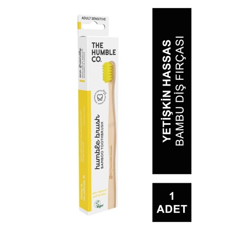 Humble Brush Ekolojik Bambu Hassas Diş Fırçası Yetişkin, Sarı