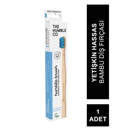 Humble Brush Ekolojik Bambu Hassas Diş Fırçası Yetişkin, Mavi