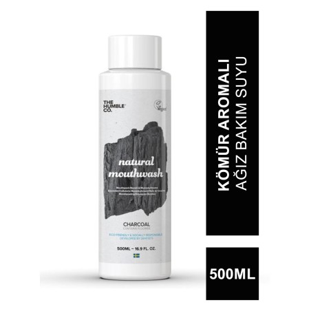 Humble Mouthwash Ağız Bakım Suyu Kömür Aromalı 500 ml