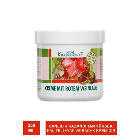 Krauterhof Kırmızı Asma Yaprağı & At Kestanesi Kremi 250ml