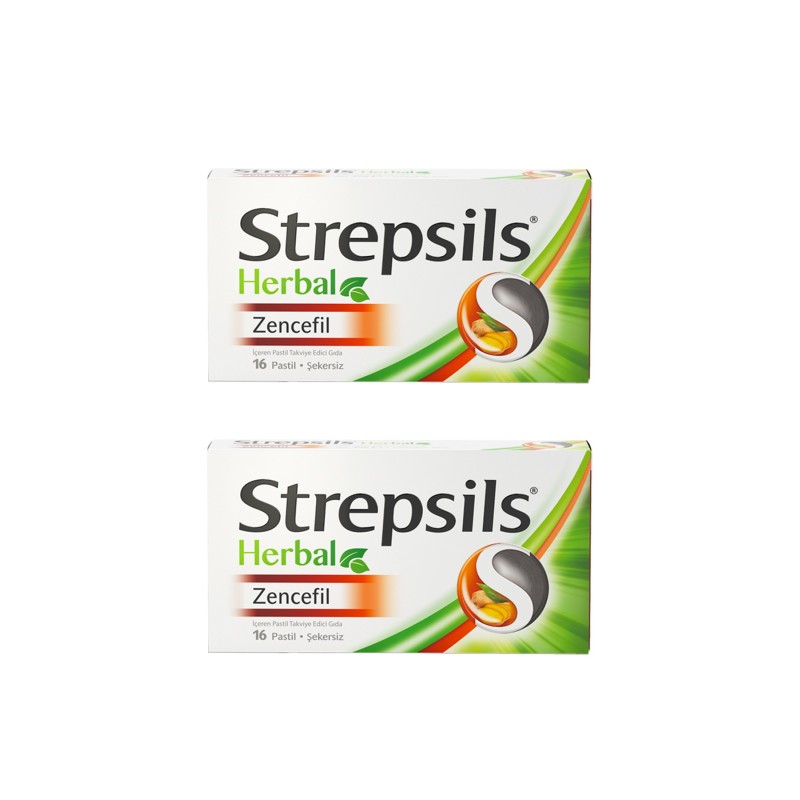 Strepsils Herbal Zencefil 16 Pastil x 2 Adet