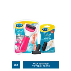 Scholl Velvet Smooth Ayak Törpüsü + Velvet 2' li Yedek Törpü HEDİYE