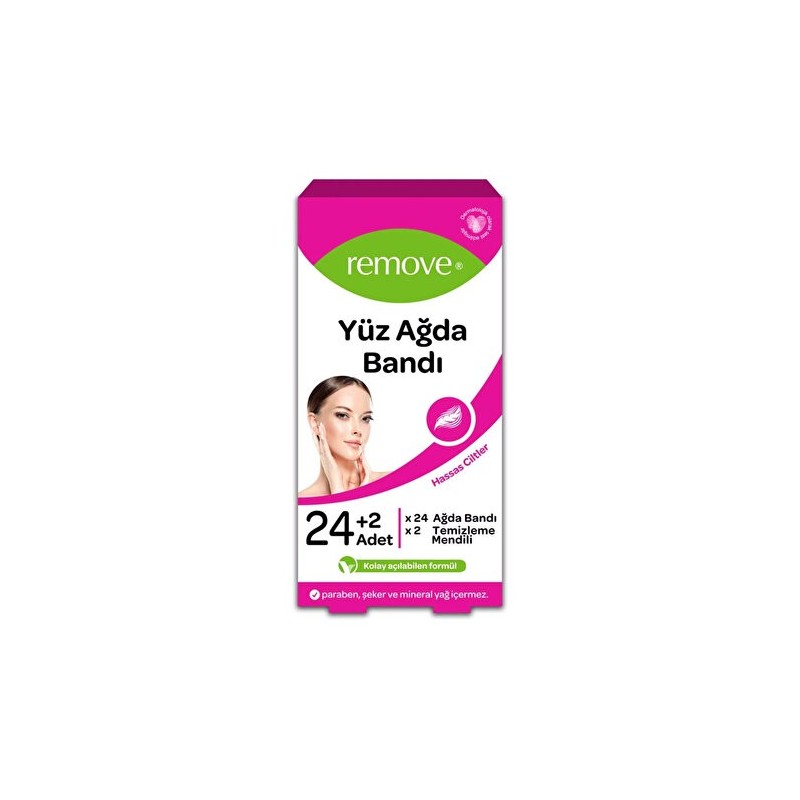 Remove Yüz Ağda Bandı Hassas Cilt 24'lü Remove Yüz Ağda Bandı Hassas Cilt 24'lü