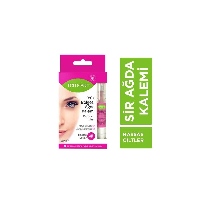 Remove Yüz Bölgesi İçin Sir Ağda Kalemi Hassas Ciltler İçin 4 ml Remove Yüz Bölgesi İçin Sir Ağda Kalemi Hassas Ciltler İçin 4 ml